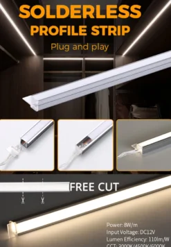 NEON Flex LED LUX COB 10x10mm, DC24V, 8,5W, 100cm, IP67, Corte Libre