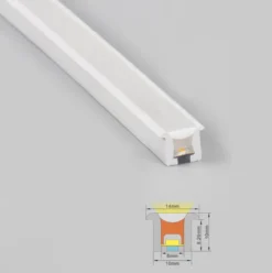 NEON Flex LED LUX COB 10x10mm, DC24V, 8,5W, 100cm, IP67, Corte Libre