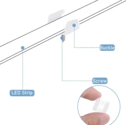 Pack de 10 Clips de fijación para tira led - 14mm