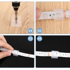 Pack de 10 Clips de fijación para tira led - 14mm