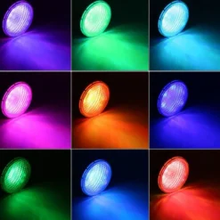 Pack Lámpara LED PAR56 RGB para piscinas, G53, 45W, Acero Inox. Int. + Nicho