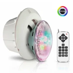 Pack Lámpara LED PAR56 RGB para piscinas, G53, 45W, Acero Inox. Int. + Nicho