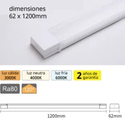 Pack 20 pantallas Led SLUM LINE, 50W, 120cm