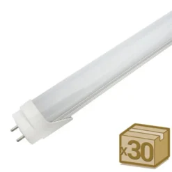 Pack 30 Tubos LED T8 SMD2835 Epistar - Aluminio - 20W - 120cm, Conexión dos Laterales