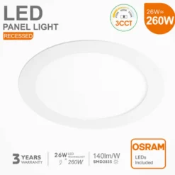 Pack 2 x Downlight Led KRAMFOR 26W, OSRAM Chip, CCT ajustable
