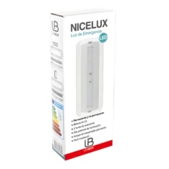 Pack 5 x Luz de emergencia LED NICELUX con AUTO-TEST, Permanente / No permanente