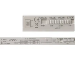 Pack 6 x Paneles LED 48W-40W-36W-24W, 30x120cm, 4CCT, UGR<19