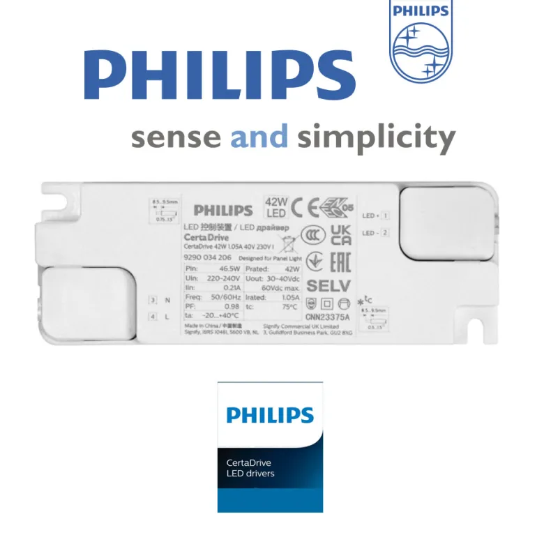 Pack 10 x Paneles LED 42W, 60X60cm, Chip OSRAM + Driver Xitanium, ENEC05
