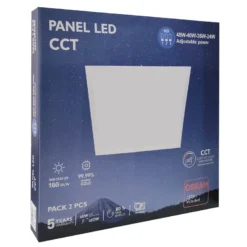 Pack 2 x Panel LED 48W-40W-36W-24W, 60x60cm, 4CCT, chip led Osram