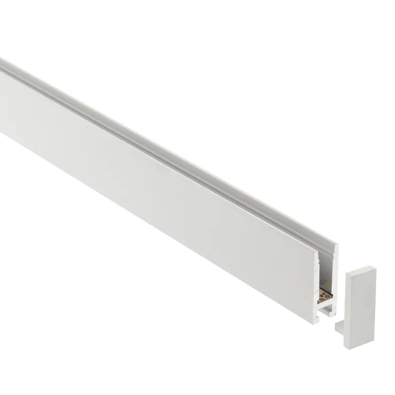Perfil aluminio PHANTER S2 para tiras LED, 2 metros, blanco