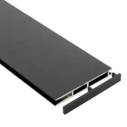 Perfil aluminio PHANTER S3 para tiras LED, 2 metros, negro