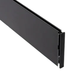 Perfil aluminio PHANTER S3 para tiras LED, 2 metros, negro