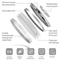 Plafón / Downlight Led MOON KRAMFOR 16-20-24W chip OSRAM, Ø283mm, CCT + Sensor movimiento