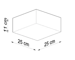 Plafón HORUS gris, E27