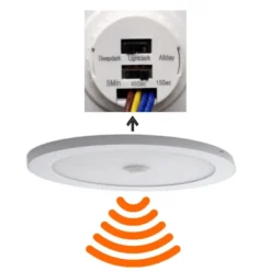 Plafón LED Circular de Superficie 24W con Sensor PIR y Selector 4CCT Multipotencia