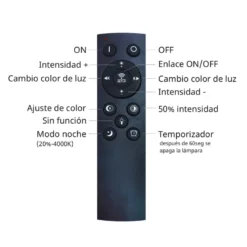 Plafón Led KRAMFOR 48W, superficie, ⦰500mm, CCT, Bluetooth + mando RF, blanco