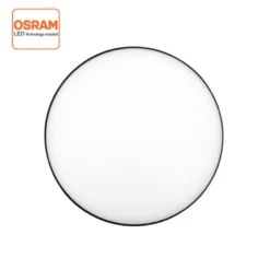 Plafón led, Ø 230mm, 24W, regulable, negro