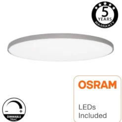 Plafón led, Ø 230mm, 24W, regulable, silver