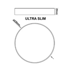 Plafón led, Ø 230mm, 24W, regulable, silver