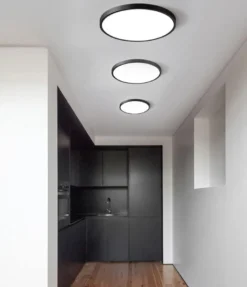 Plafón Led MOON KRAMFOR 42W, Ø400mm, CCT, regulable, negro