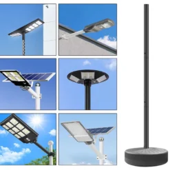 Poste farola portátil acero galvanizado modular 2,7m