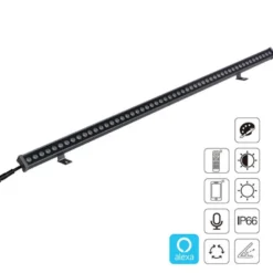 Proyector LED lineal 24W RGB+CCT, DC24V, RF, Alexa, SINC. 1m
