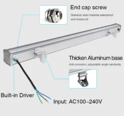 Proyector LED lineal 24W RGB+CCT, 220V, RF, Alexa, SINC. 1m