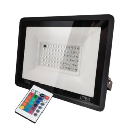 Proyector LED RGB, 100W + mando a distancia