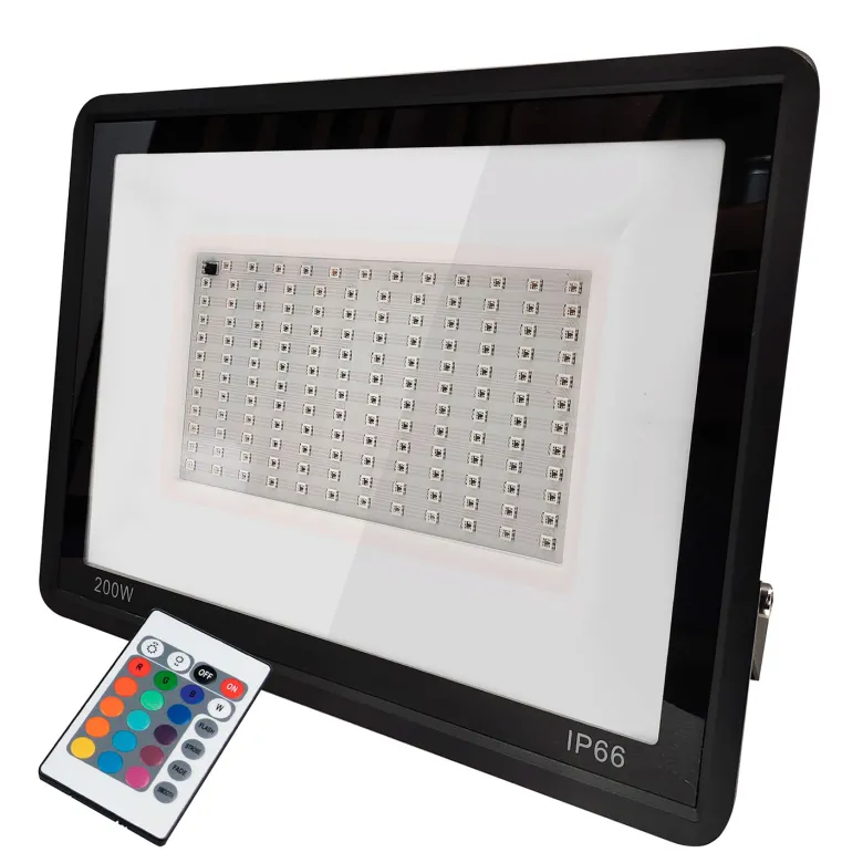 Proyector LED RGB, 200W + mando a distancia