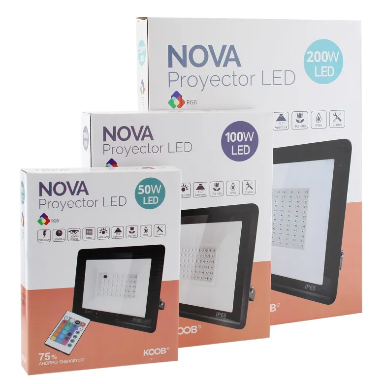 Proyector LED RGB, 200W + mando a distancia