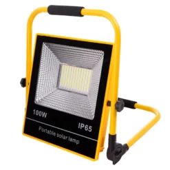 Proyector LED, 100W solar con batería recargable + power bank + emergencia