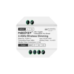 Pulsador inalámbrico RF, 220V, 3 zonas monocolor