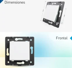 Pulsador, marco gris LIVOLO