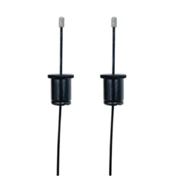 Set de 2 cables de suspensión 2m para perfiles y carriles, negro