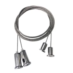 Set de 2 cables de suspensión 1,5m para perfiles de aluminio