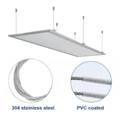 Set de 4 cables de suspensión para instalación de panel led 1m