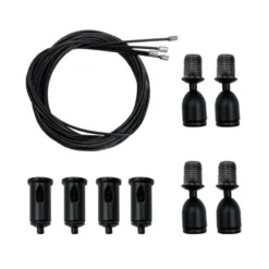 Set de 4 cables de suspensión para instalación de panel led 1m, negro