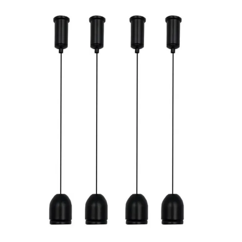 Set de 4 cables de suspensión para instalación de panel led 1m, negro