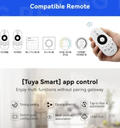 Smart Switch WiFi + 2.4G , AC100-240V, 10A, Alexa / Google Home
