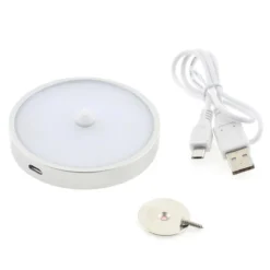 Spot Led ZOR ROUND con sensor PIR y batería recargable para armarios y cajones