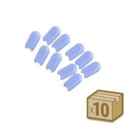 Tapa NEON silicona 6x12mm color azul, interior, pack 10pcs