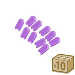 Tapa NEON silicona 6x12mm color violeta, interior, pack 10pcs