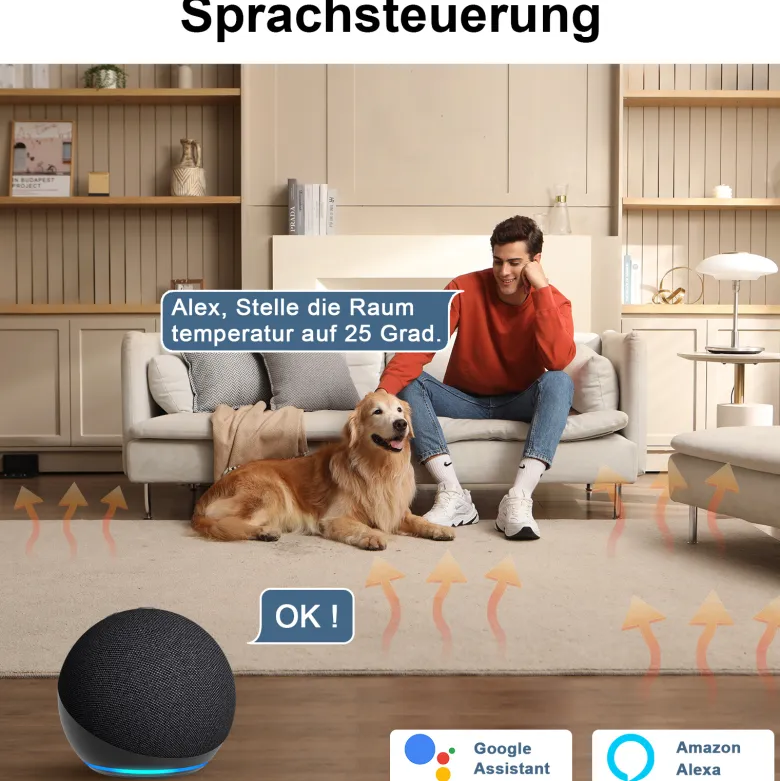 Termostato digital WiFi + ZigBee KOOB negro