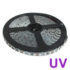 Tira LED UV Ultravioleta SMD3528, DC12V, 5m (120 Led/m) - IP20