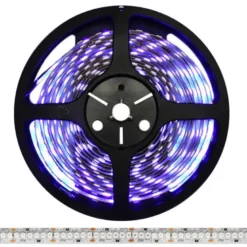 Tira LED UV Ultravioleta SMD3528, DC24V, 5m (240 Led/m) - IP20
