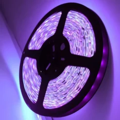 Tira LED UV Ultravioleta SMD3528, DC24V, 5m (240 Led/m) - IP20