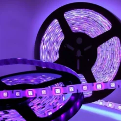 Tira LED UV Ultravioleta SMD3528, DC24V, 5m (240 Led/m) - IP67