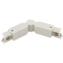 Unión articulada carril trifásico, blanco