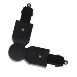 Unión articulada carril trifásico, negro
