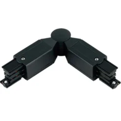 Unión articulada carril trifásico, negro